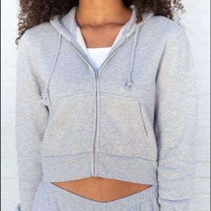 Brandy Melville Chrystal Hoodie in Light Pink